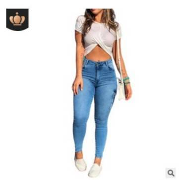 Slim Fit Stretch-Jeanshose für Damen – Bootcut-Jeans mit hoher Taille für Freizeit- und Arbeitskleidung_voghion.com