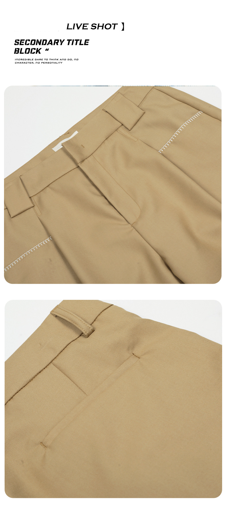 Klassische Unisex-Hose im Straight-Fit mit tiefem Schritt und minimalistischen Steppnähten – Entspannt geschnittene Hose für lässige und elegante Kleidung_voghion.com