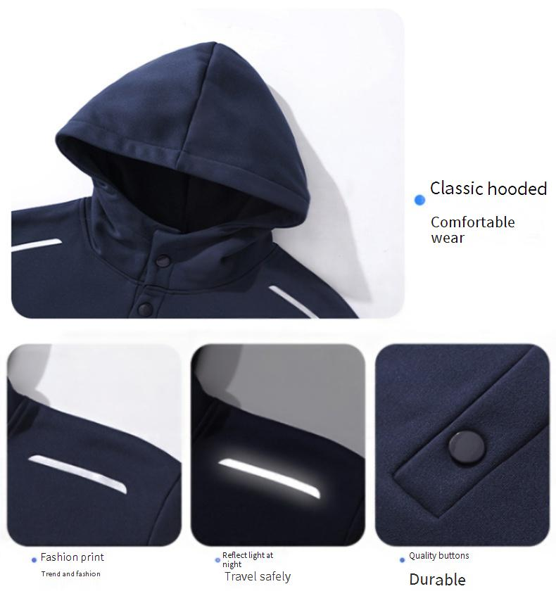 Felpa con cappuccio in pile da uomo con mezza zip e scollo a V – Pullover invernale oversize (S-XXL, 3 colori)_voghion.com