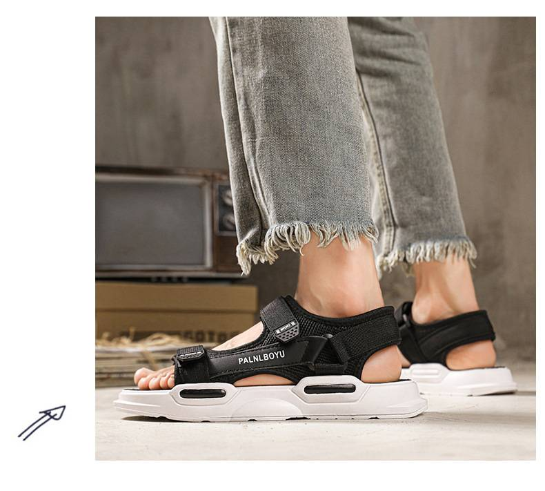 Herrensandalen, Neuer Stil Im Jahr 2025, Rutschfest, Dickbesohlte, Strandschuhe, Weiche Sohlen, Freizeitsport, Höhenvergrößerung, Sandalen Mit Hausschuhen_voghion.com