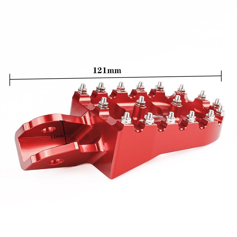 Pedane per moto da cross - Robuste pedane in lega di alluminio antiscivolo per moto fuoristrada (nero/rosso/blu/argento, 1 paio)_voghion.com