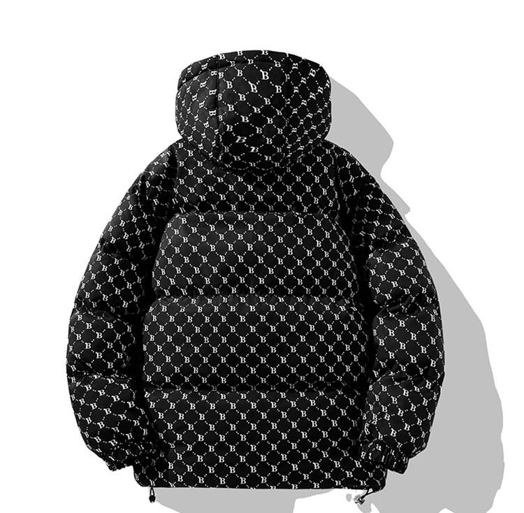 Herren-Kapuzenjacke aus dicker Baumwolle – Locker sitzender Wintermantel im Streetwear-Stil mit Reißverschluss vorne und Seitentaschen_voghion.com