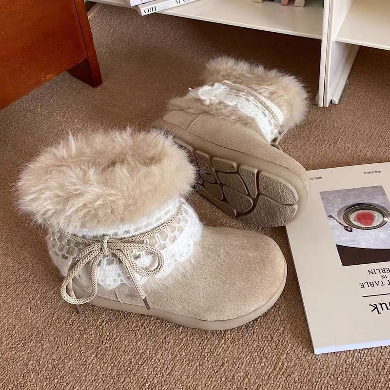 Bottes de neige fourrées pour enfants, antidérapantes et chaudes, nouveau modèle hiver 2025 avec semelle épaisse en polaire, semelle intermédiaire, grandes chaussures en coton, bottines_voghion.com