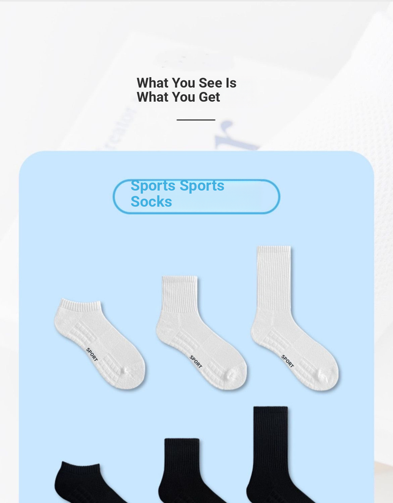 Chaussettes montantes respirantes, absorbant la transpiration et les chocs, pour l'automne et l'hiver. Semelle éponge épaisse. Idéales pour la course, le basketball et bien plus encore (lot de 5 paires)._voghion.com