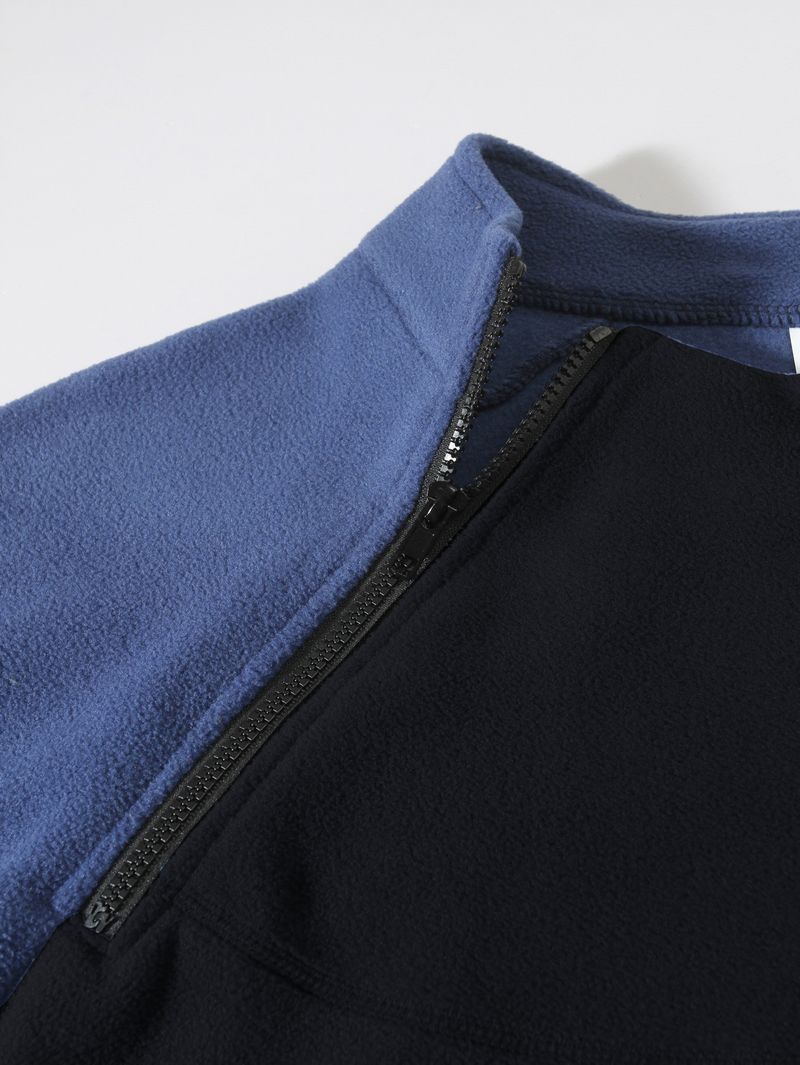 European Fit Fleece Pullover – Textured Sleeve Detail & Thermal Brushed Lining (Army Green, Cream, Navy)_voghion.com