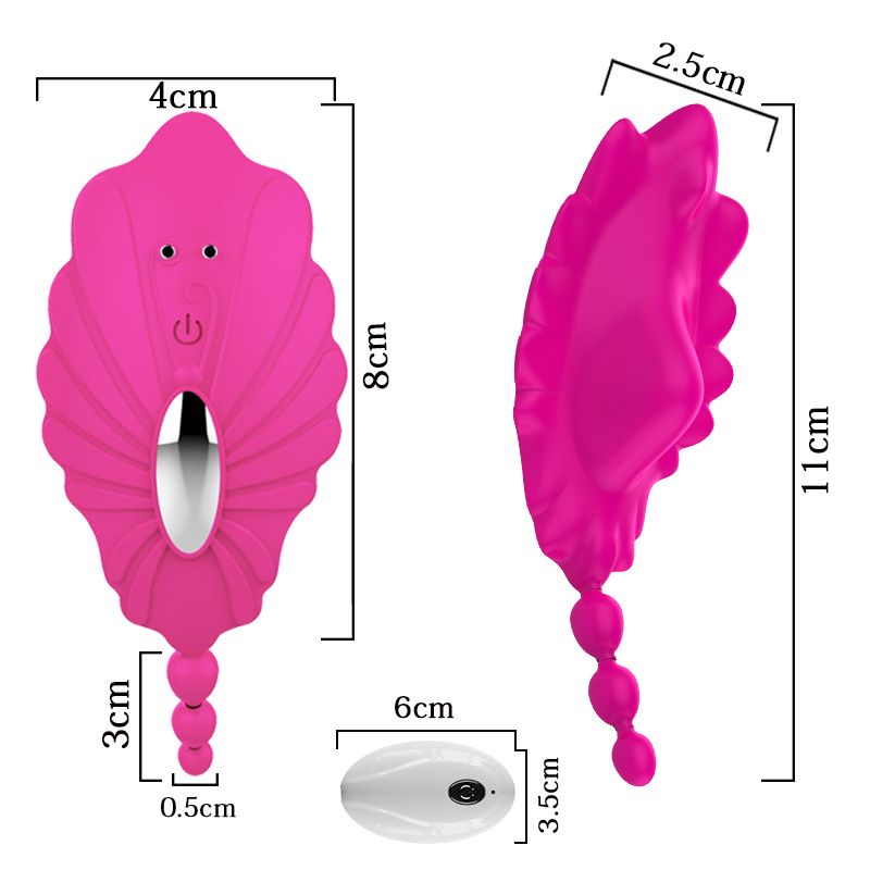 Pink Purple Electric Shock USB Rechargeable Butterfly Pussy Adult Sex Toys Women Clit Vagina Wireless Remote Vibrator For Women_voghion.com