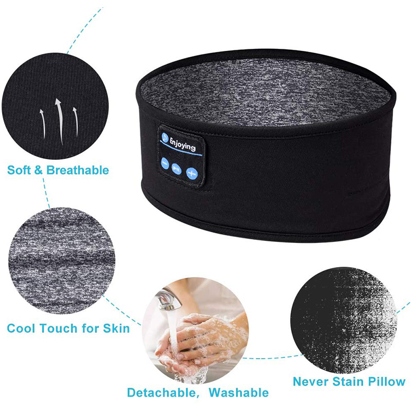 Eye Mask Sport Sleep Aid Elastic Music Wireless Bluetooth Headset_voghion.com
