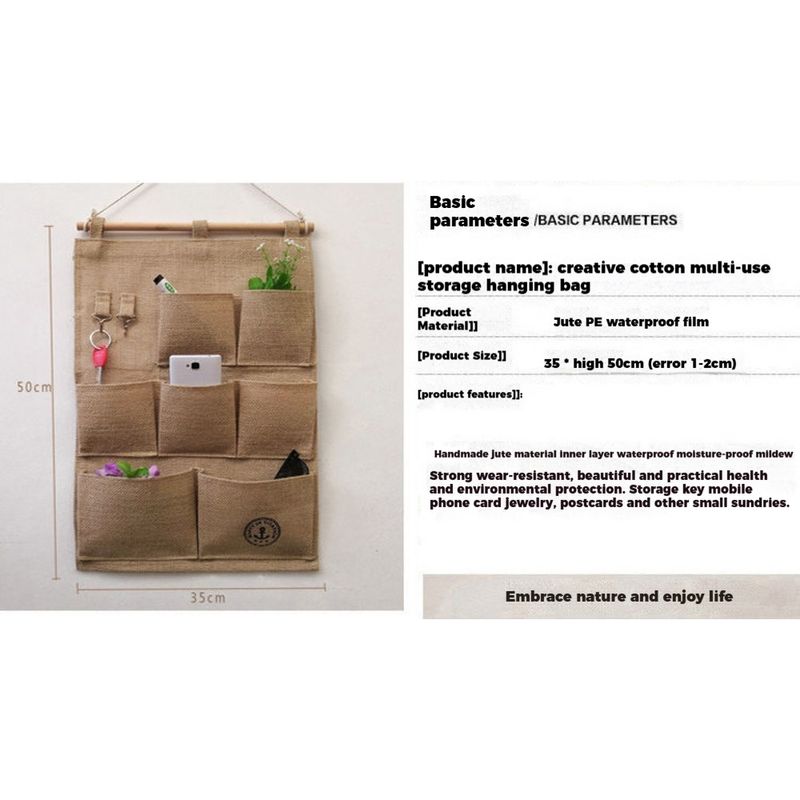 Tasso di recensione positiva del 91%: Borsa portaoggetti semplice multistrato in tessuto, porta armadio dormitorio, parete_voghion.com