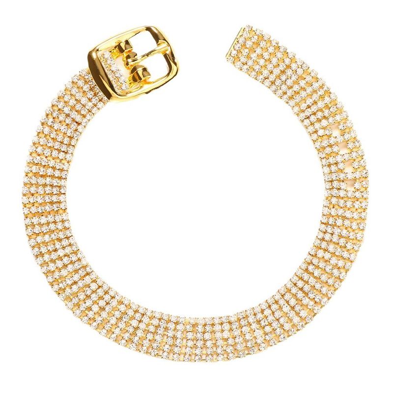 Fußschmuck, modisch, gürtelförmig, Strass, mehrschichtig, elegant, schlicht, glänzend, Sommer-/Strand-Accessoires_voghion.com