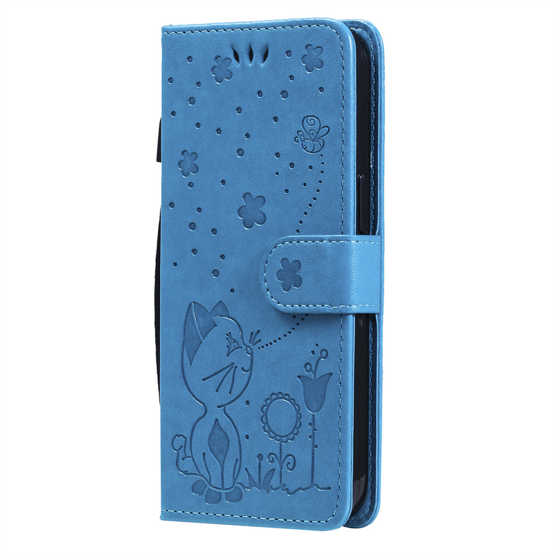 Cute Cat Bee Cassa di Carta Del Raccoglitore Per Nokia C10 C20 G10 G20 X10 X20 6.3 3.4 2.4 3.2 2.3 1.3 7.1 Più 8.1 X7 Telefono Proteggere Co_voghion.com