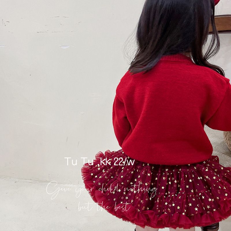 Abbigliamento per bambini Autunno e inverno Maglie a maniche lunghe in maglia Maglietta per neonati Maglietta per bambini Maglione cardigan con pizzo e amore_voghion.com