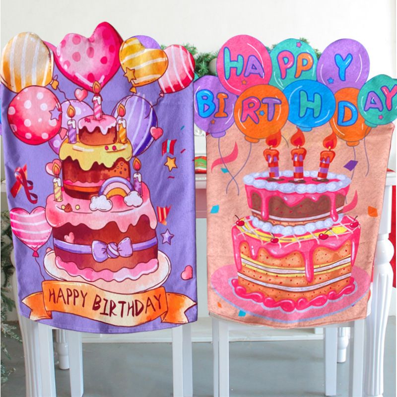 New Table And Decoration Children's Birthday Hotel Props Elastic One-piece Chair Covers Customizable Patterns_voghion.com