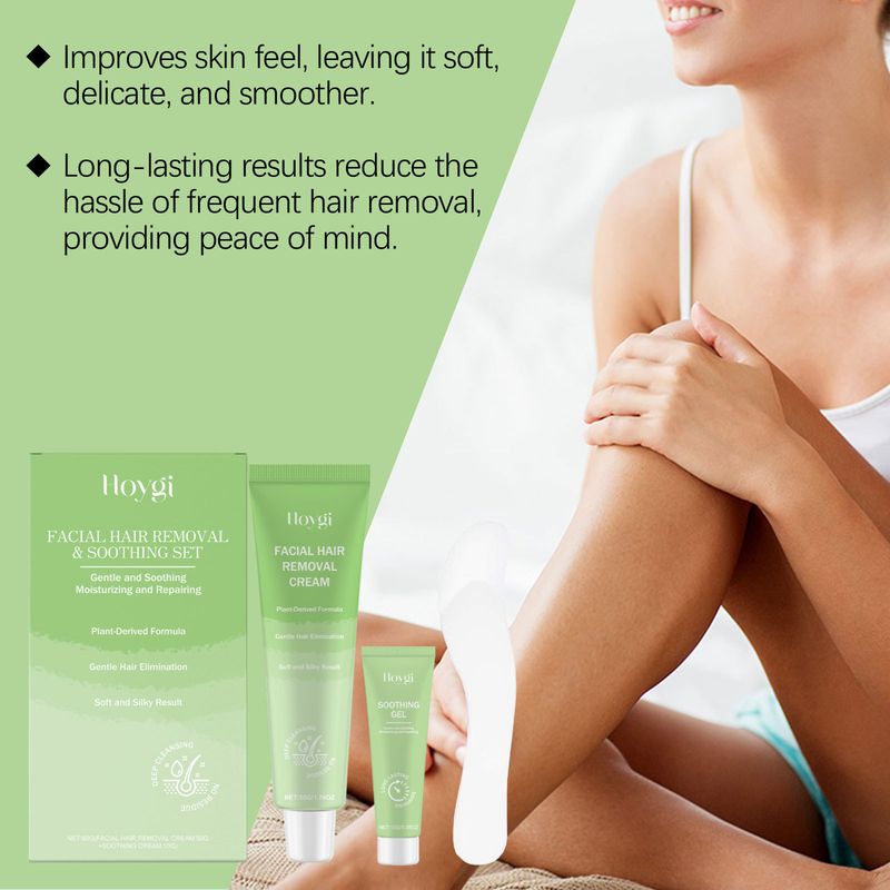 HOYGI Body And Face Kit Sanfte Gesichtsreinigungscreme zur Lippenhaarentfernung_voghion.com