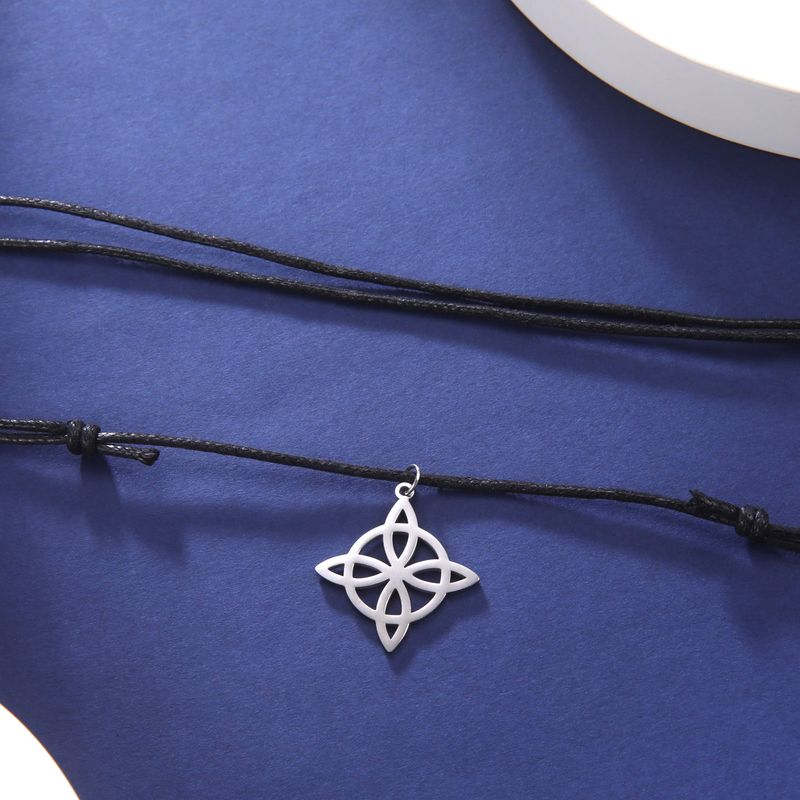 Hazır Stok Skyrim Cadı Düğümü Kolye, Paslanmaz Çelik Kolye Erkek ve Kadın Modası Vintage Tılsım Doğum Günü Takı Hediyesi_voghion.com