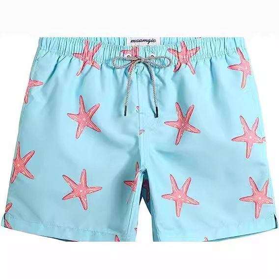 Premium Products Heißverkaufte, schnelltrocknende 5/4-Badehose für den Strand, große, lässige Shorts mit 3D-Druck, Herren_voghion.com