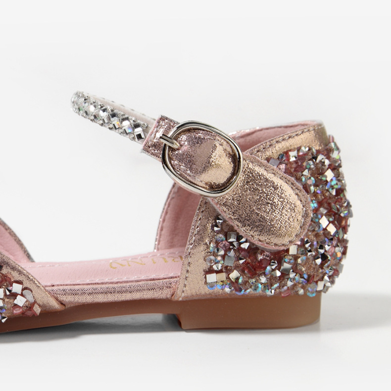 Mutter & Kinder Mädchen pailletten prinzessin schuhe 2024 sommer neue kinder leistung kristall schuhe kleine mädchen hohl sandalen_voghion.com
