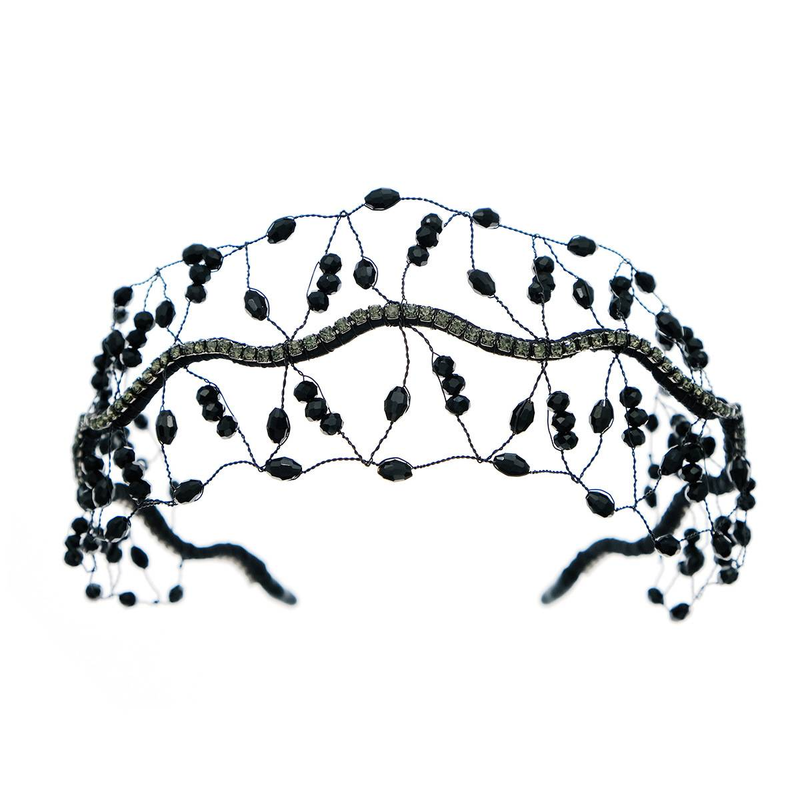 Nouveau bandeau en cristal de mariée boule de mariage fête presse bandeau luxueux bandeau tissé à la main_voghion.com