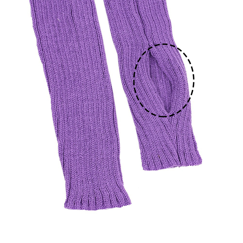 Unisex Verlängerte Woll-Beinstulpen (80 cm) Damen-Florsocken, gestrickte Woll-Beinstulpen, Ballett-Yoga-Fußwärmer_voghion.com