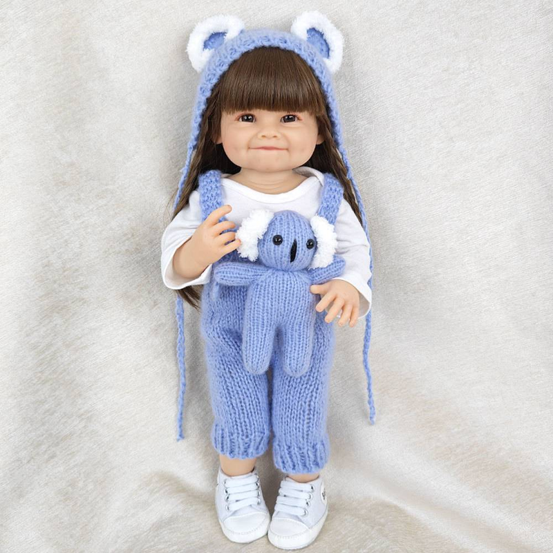 55cm simulation baby toy reincarnation doll soft rubber girl princess gift can be changed, can take a shower, accompany the doll_voghion.com