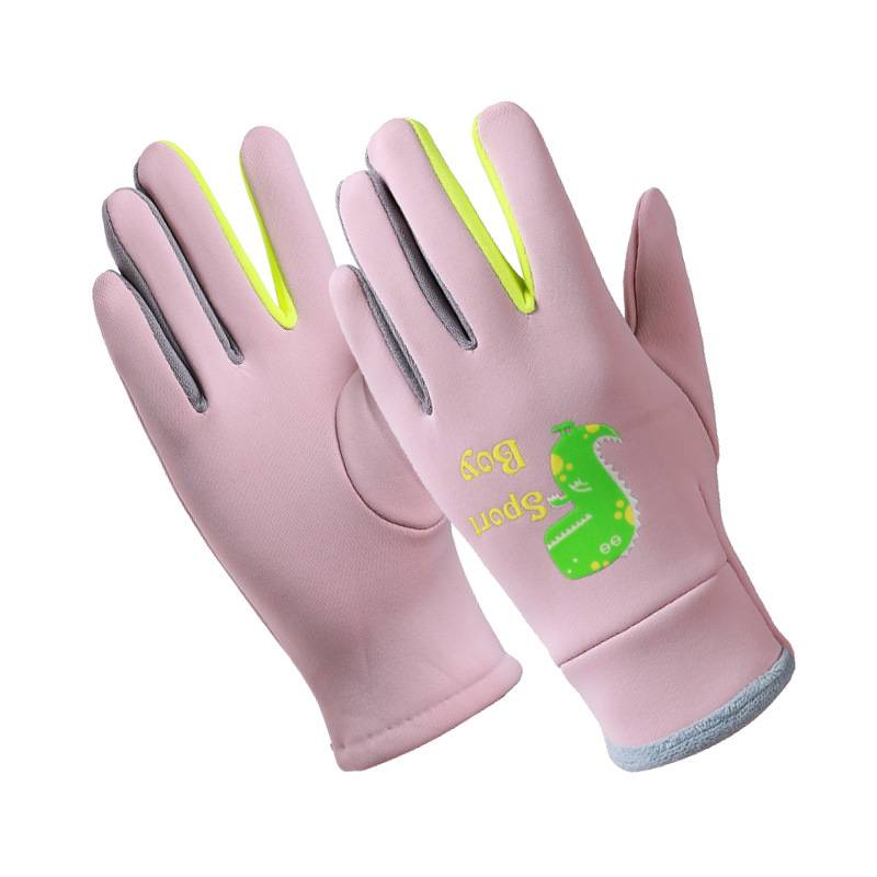 Guantes luminosos de dinosaurio acolchados, cálidos, impermeables, para exteriores, para patinar, andar en bicicleta, jugar en la nieve, para niños_voghion.com