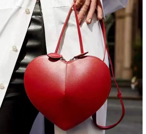 Borsa a tracolla in vera pelle a forma di cuore di pesca, borsa a tracolla da donna, borse sottili di lusso firmate_voghion.com