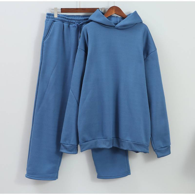 Casaco casual simples com capuz, moletom com capuz solto de cor sólida_voghion.com