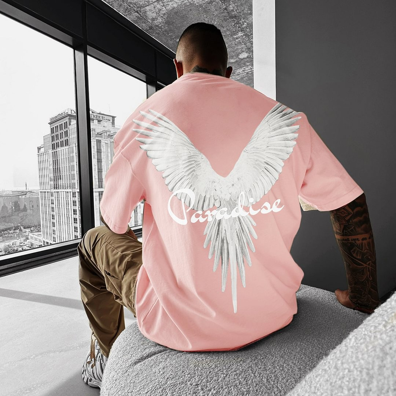 Oversize-Baumwoll-T-Shirt für Herren – Kurzarmhemd mit lebhaftem Papageien-Print | Sommer-Streetwear-Essential_voghion.com