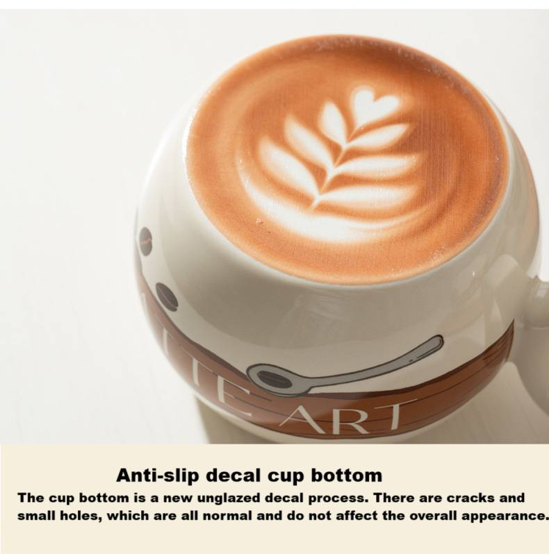 Tazza con fondo estraibile, tazza con fiore, regalo creativo per coppia, casa, con cucchiaio, latte, carino panda in ceramica, set di tazze da caffè e piattino_voghion.com