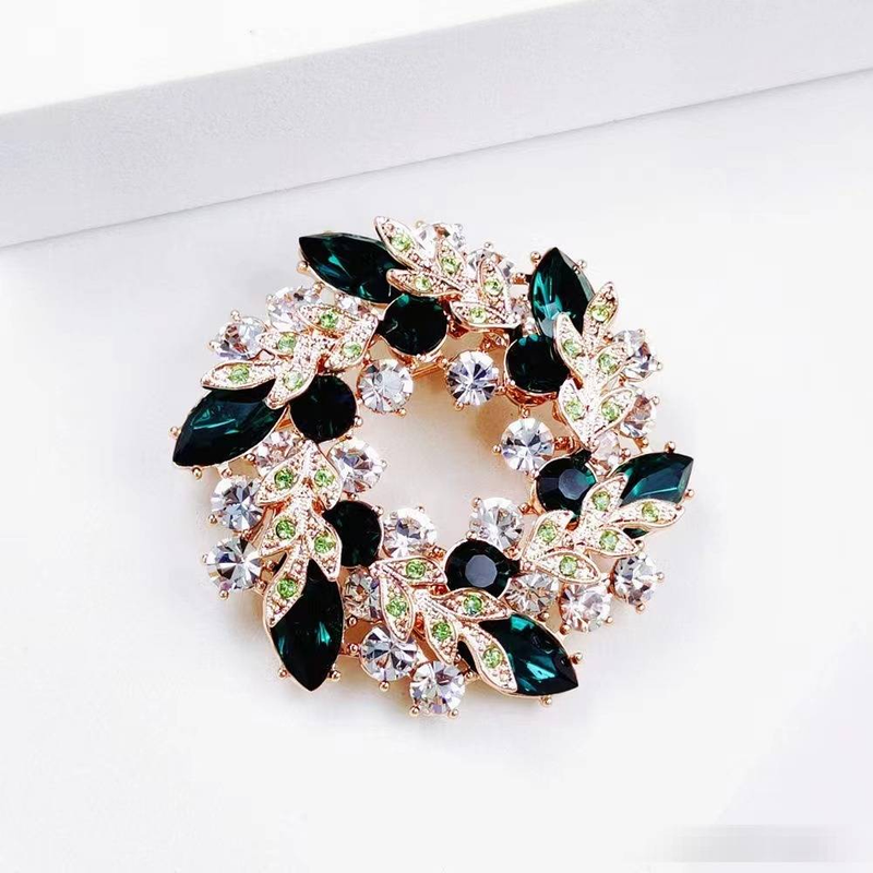 Women's Jewelry Angel Wreath Brooch Female Simple Fashion Personality Bauhinia Crystal Brooch Versatile Atmosphere Suit Pin Small_voghion.com
