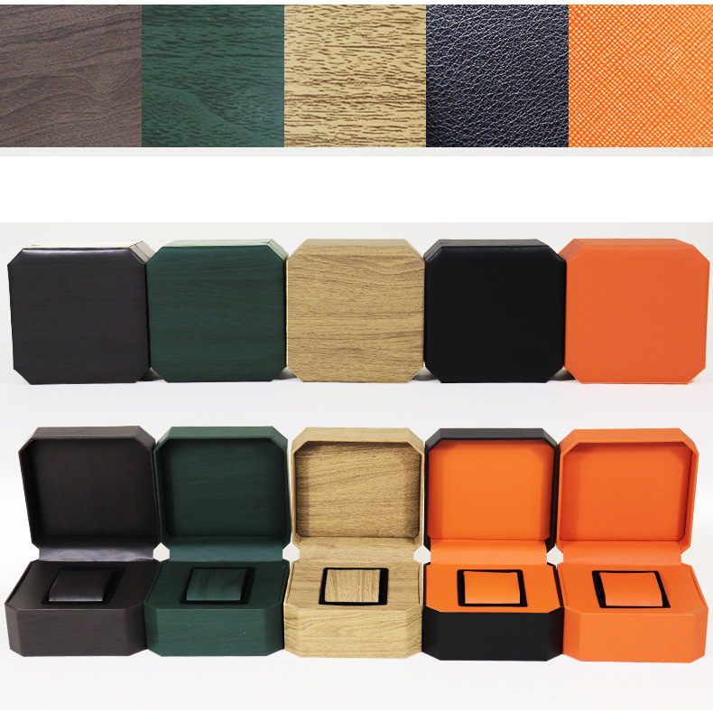 Watch Boxes New PU Leather Octagonal Watch Box High End Flip Cover Watch Packaging Box Creative Unit Watch Box_voghion.com
