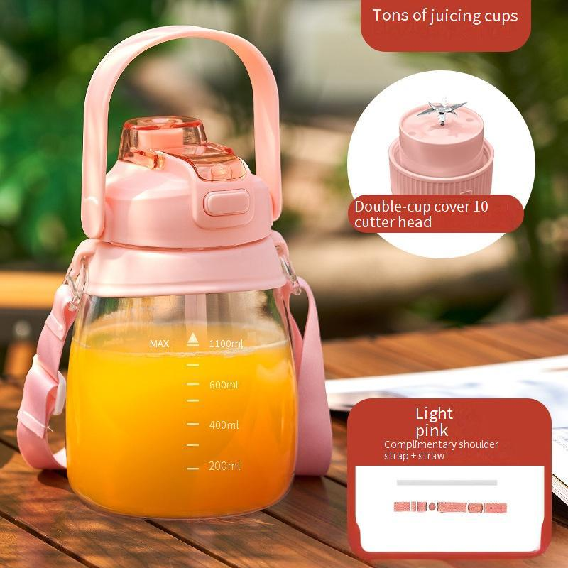 Wireless Portable Juicer Blender Cup, 800ml/1300ml Large Capacity, 18000 RPM High Speed, USB Rechargeable, 5 Blades, Food-Grade PC_voghion.com