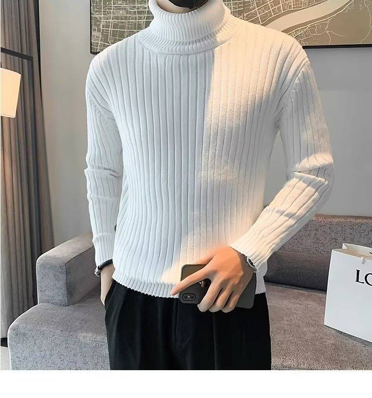 "Unisex Slim-Fit Turtleneck Sweater – Lightweight Knit Cardigan For Autumn & Winter"_voghion.com