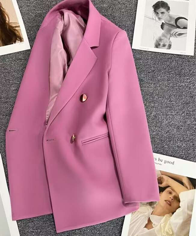 Candy Green Damen-Blazerjacke – Trendy koreanischer Stil, lässige Bürokleidung mit Revers und Taschen (S-3XL)_voghion.com