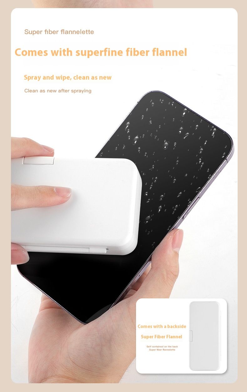Multifunctionele reinigingsset – zachte borstel en microvezel voor telefoons, tablets, camera's, TWS-oordopjes (ABS, draagbaar, 6-in-1 gereedschap)_voghion.com