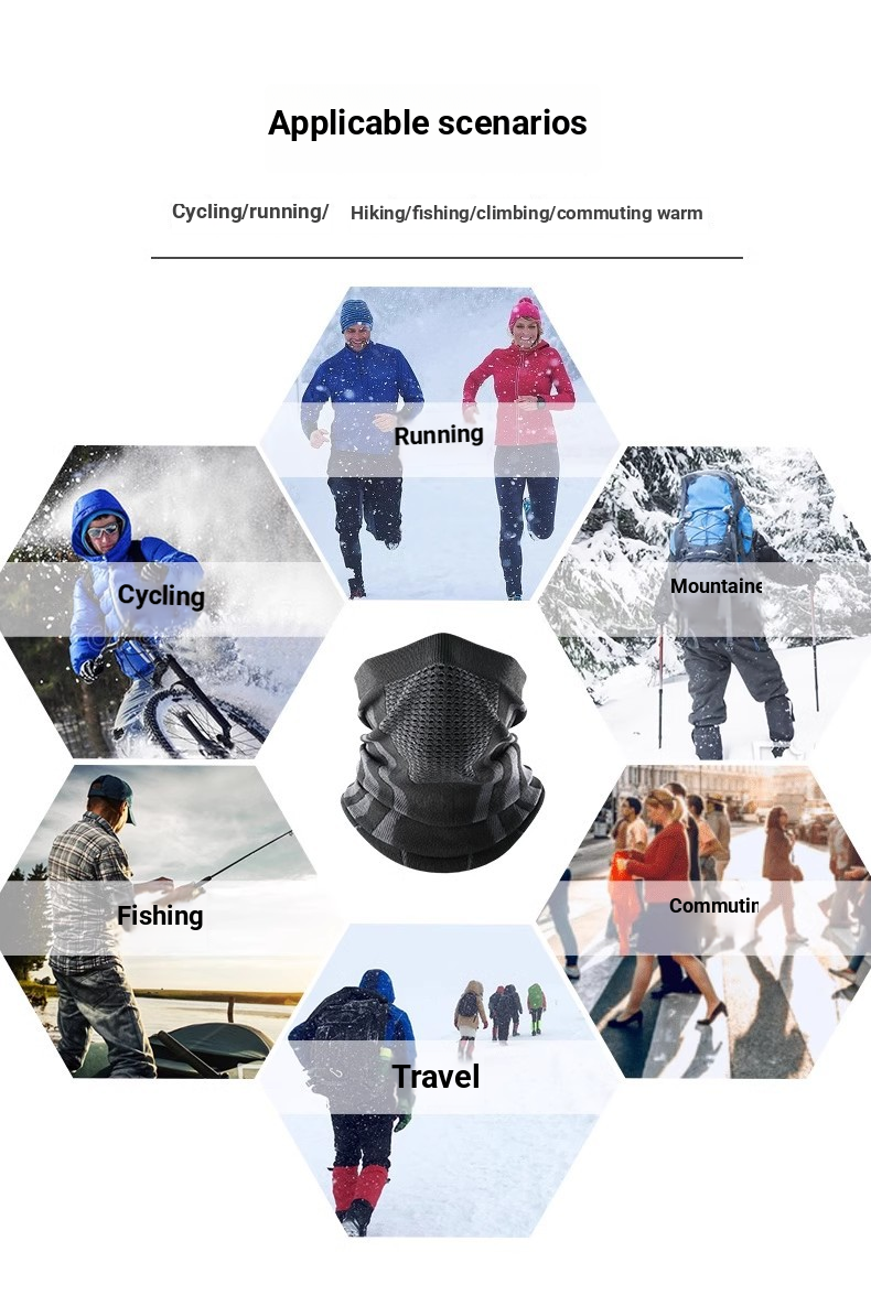 Maschera da ciclismo, autunno e inverno, sciarpa calda e fredda, antivento, per alpinismo, jogging, sci, copricollo, sciarpa traspirante senza cuciture_voghion.com
