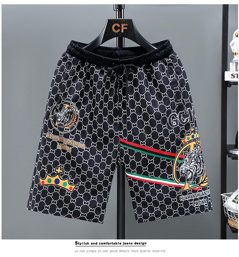 Herretøj Sommertynde herre fritidsshorts sport fempunkts shorts herre løse strandbukser Koreansk version af de trendy basketballshorts_voghion.com