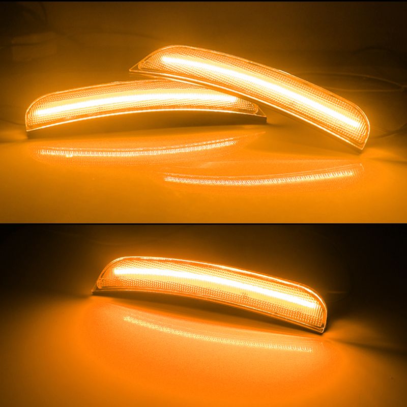 2 pezzi per paraurti anteriore e posteriore Dodge Charger 2015-2021, luci di posizione laterali a LED, indicatori di direzione/luci di guida 12 V_voghion.com
