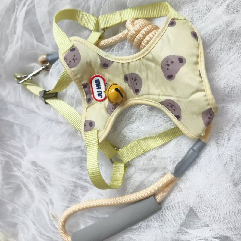 Small Cat Dog Leash Cute Vest Pet Outdoor Harness Adjustable Retractable Chain Factory_voghion.com