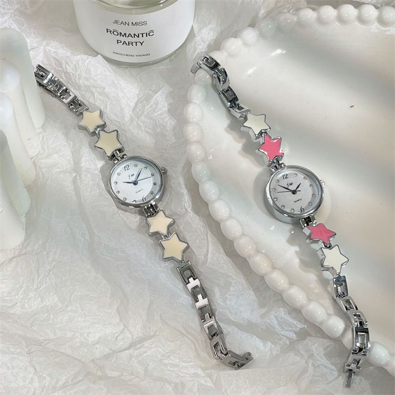 Cute Star And Moon Chain Watch For Girls Korean Version Simple Fashion Ins High-Value College Style Student_voghion.com