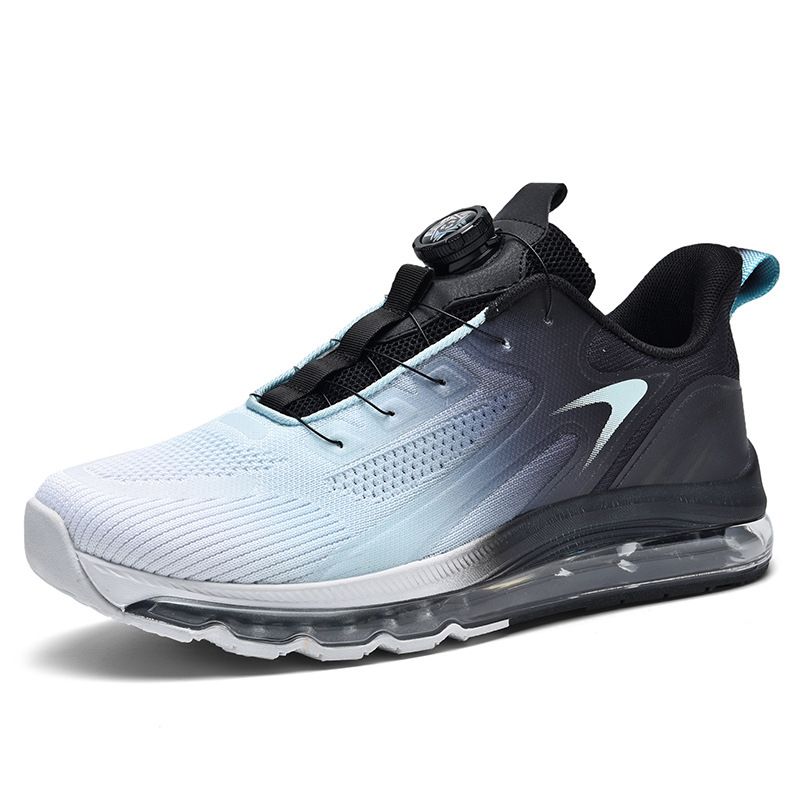 Spring Ultra-Light Rotating Button Men's Popcorn Soft Sole Comfortable Sports Running Shock Absorption No-Tie Shoes_voghion.com