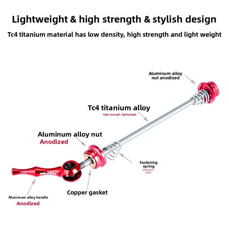 TOOPRE Bicicletta Ultra-Leggera Mountain Bike Strada Lega di Titanio Leva di Sgancio Rapido Universale_voghion.com