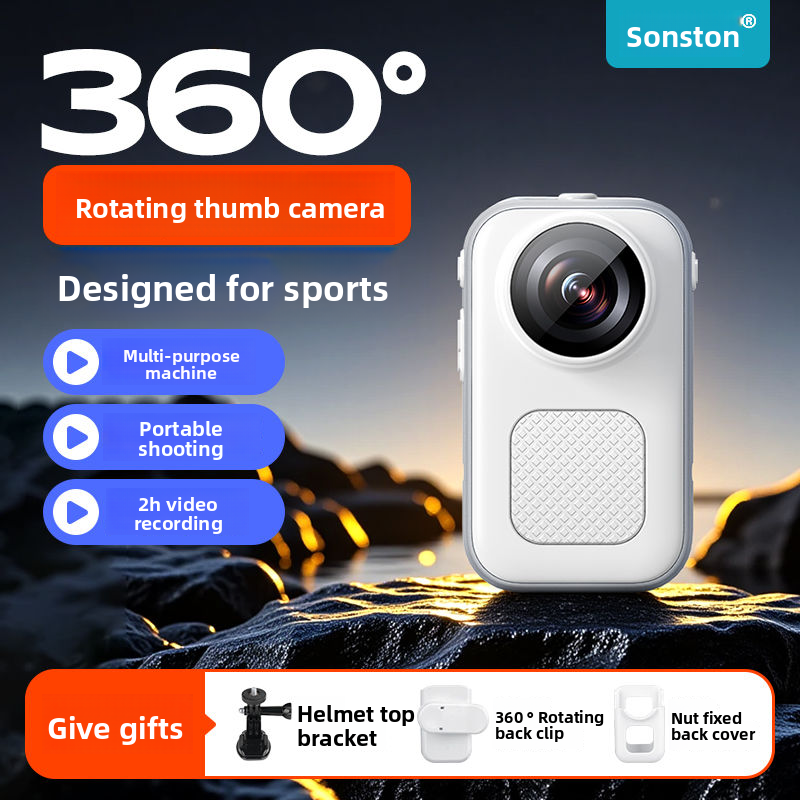 Cámara deportiva Yinshidun 360 Full 4K para acción, con montaje en el pecho, antivibración y HD para motocicleta_voghion.com