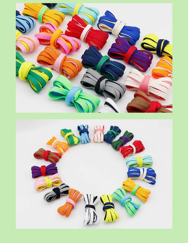 Flat Mandarin Duck Shoelace 2 Double Polyester 0.8cm_voghion.com