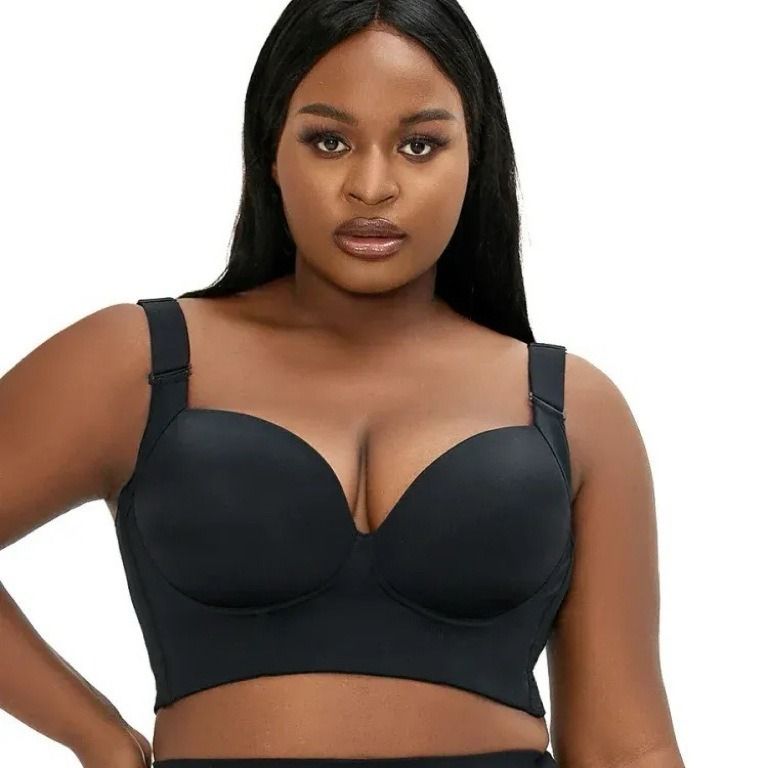 Intimo da donna, taglie forti, liscio, con regolazione laterale del seno e anello in acciaio_voghion.com