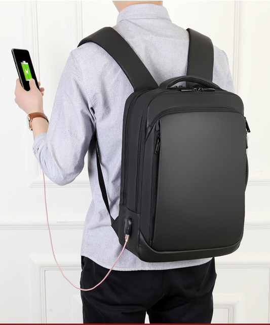 Backpack For Men 2023 Multifunctional Business Notebook Backpack USB Charging Waterproof Film Men's Backbag Casual Bag_voghion.com