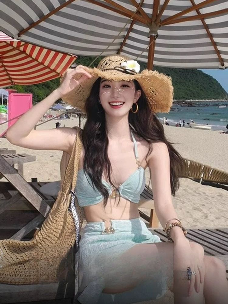 Hollow Out Raffia Straw Women's Summer 2025 New Beach Parasol Wide Brim Sun Hat Fashionable And Versatile_voghion.com