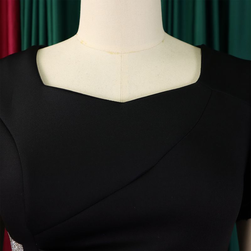 Women's Clothing fashion temperament elegant ruffled solid color hip wrapped _voghion.com