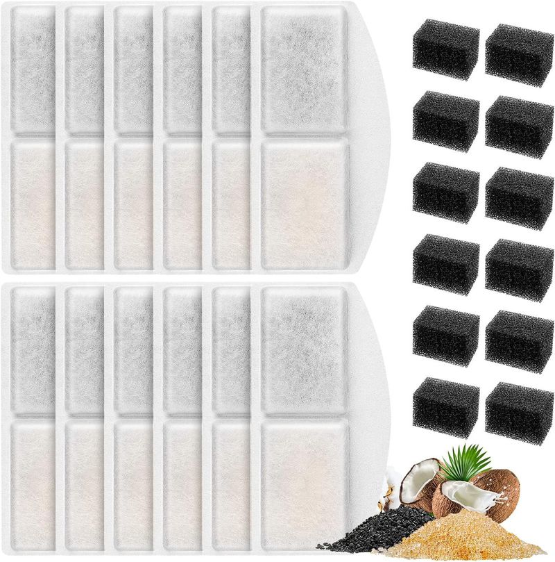 Hot Selling Pet Cartridge Cat Dispenser Cotton Coconut Shell Activated Carbon Water Feeder Filter Sheet_voghion.com