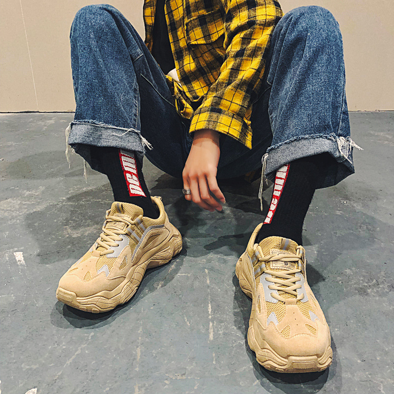 Scarpe casual da uomo per studenti, stile coreano, primavera e autunno 2025, con sneakers riflettenti ING Trend e papà_voghion.com