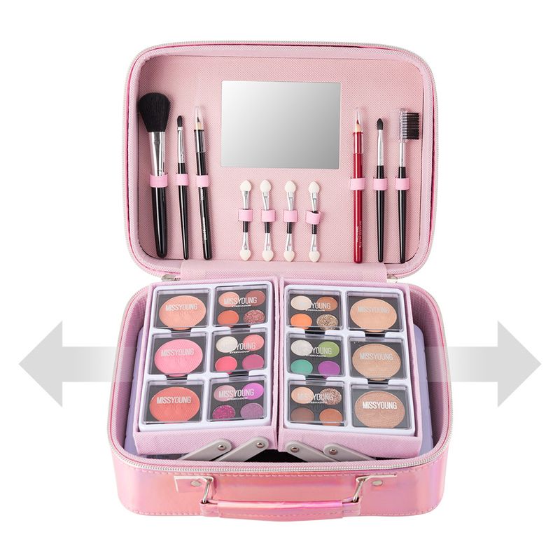 Set Kombination Geschenkbox Kosmetik Lippenstift Lidschatten Lippenfarbe Rouge Multifunktionales Make-up-Tablett Auf Lager_voghion.com